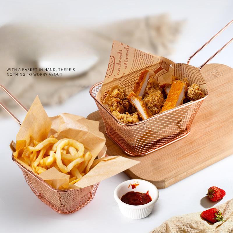 Корзина для жареного картофеля фри, сетчатая корзина для закусок, маслостойкая жареная корзина, корзина для жареной курицы в западном ресторане, корзина для картофеля фри