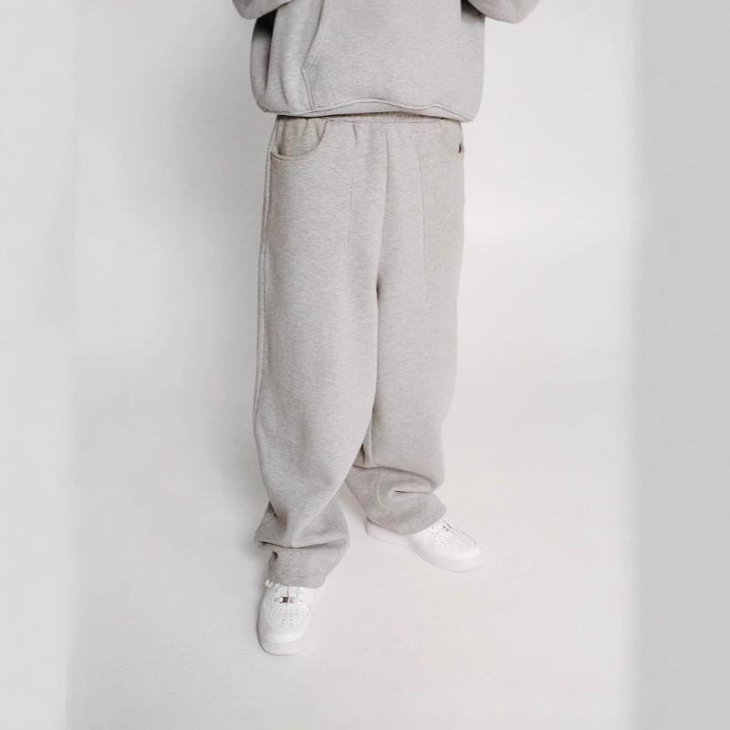 Европейские и американские повседневные простые модные свободные брюки с эластичной талией и множеством карманов