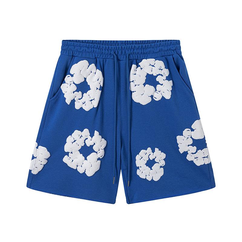 Джинсовые слезы Капок Пена Принт Американский стиль Комплект из толстовки и спортивных штанов для пары