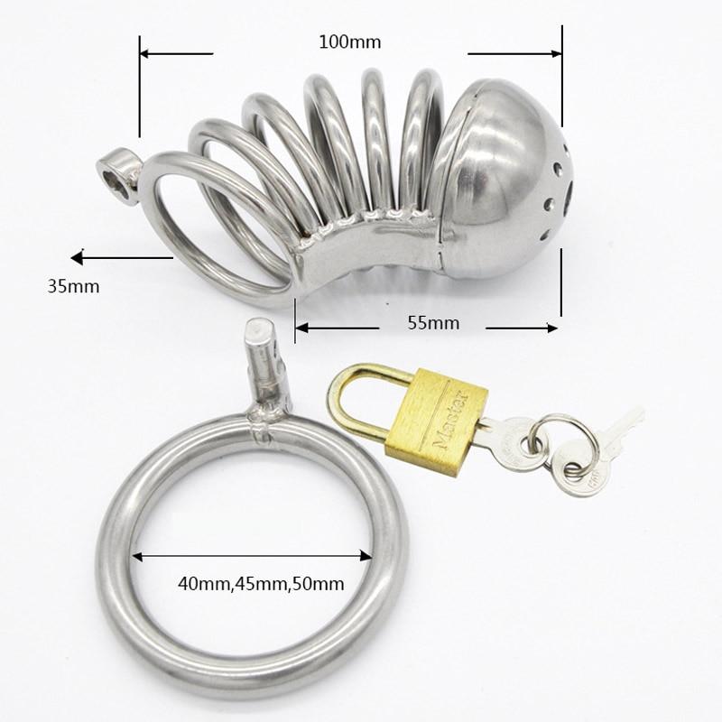 Stainless Steel Cage Male Metal Chastity Device Lock Fetish Chastity Toys