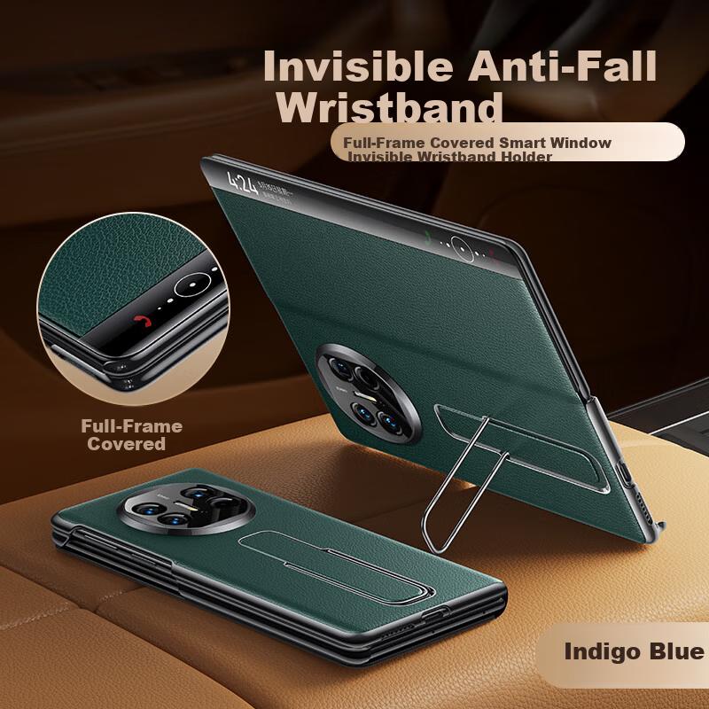 Mofi Flip Leather Case Wristband Huawei Mate X5 Classic Edition Foldable Screen Full-Coverage Shockproof Magnetic Mid-Axis Ultra-Thin Phone Case