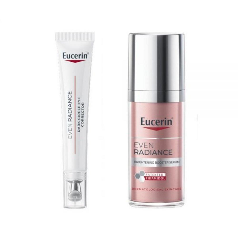 Eucerin Корректор темных кругов под глазами Even Radiance 15 мл + Сыворотка-бустер с Тиамидолом 30 мл Набор из 2 предметов