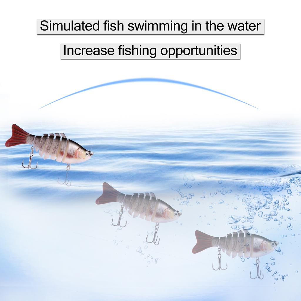 Fishing Lure Artificial ABS Plastic Life-like Swim Baits Crankbaits Hooks Lure for Bass Carp Fishing