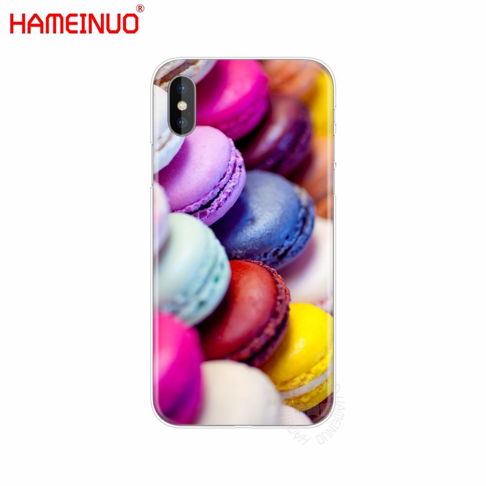 HAMEINUO Food for Macarons Biscuits Cell Phone Cover Case for Iphone X 8 7 6 4 4s 5 5s SE 5c 6s Plus