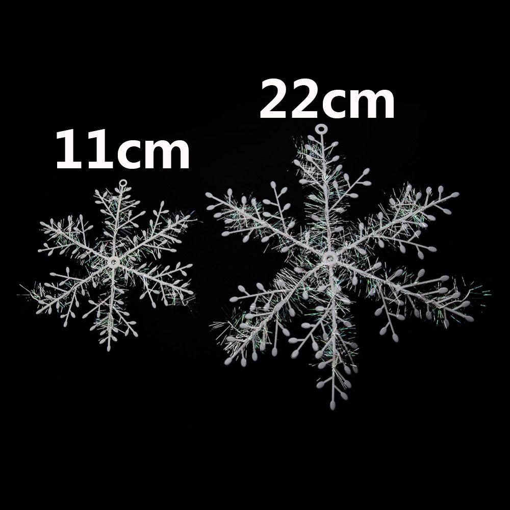 Fashion Wedding Supplies Plastic Snowflake Decoration Hanging Ornaments Xmas Decor Christmas Tree