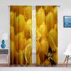 Желтые лимонные фрукты зеленые листья прозрачные шторы для окон для кухни, гостиной, спальни, украшения, современные тюлевые шторы