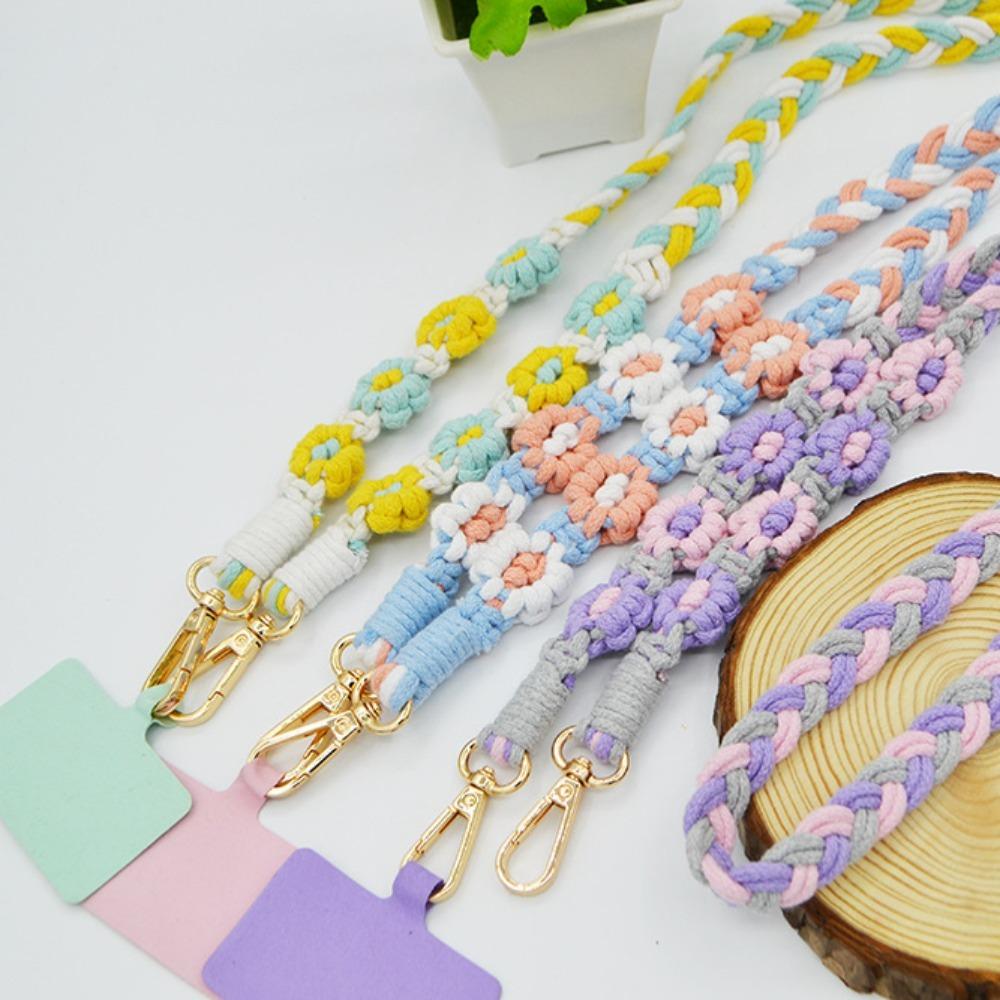 Ремешок для мобильного телефона через плечо, плетеный шнур для мобильного телефона, универсальная цепочка для сумки с мобильным телефоном