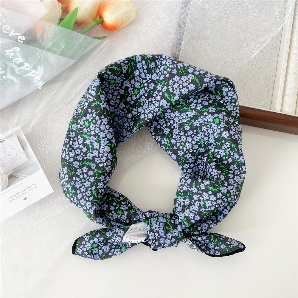 Маленький квадратный шарф из хлопка и льна, шелковый шарф, женский, весна и осень, новый стиль, художественный и универсальный, модный, темпераментный шарф-повязка на голову