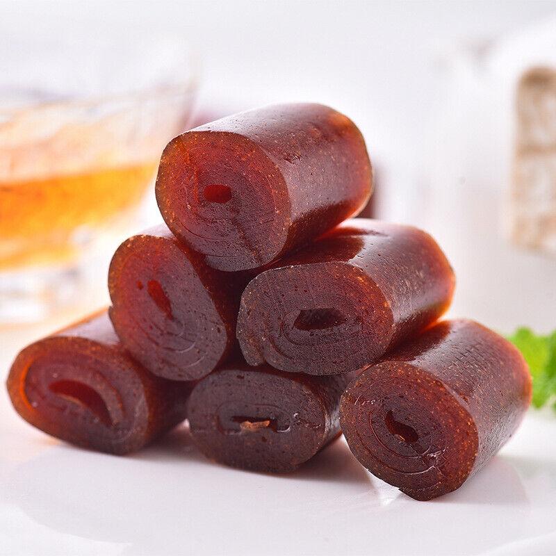 Рулет из боярышника 500г Фруктовая кожура Боярышник Сухой торт Закуска для детей Вкусная еда