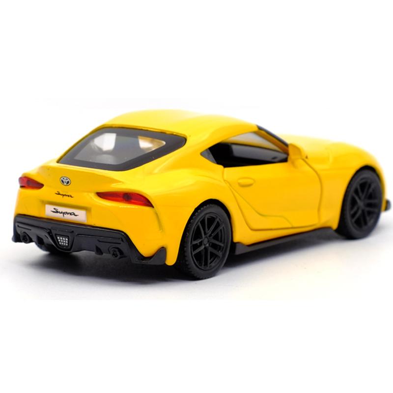 YVAZ6 1:36 Toyota Supra Sports Car RMZ CITY Alloy Diecast Car Model Toy With Pull Back For Children Gifts Toy Collection F162