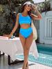 European and American Sexy Solid Color Split Bikini Swimwear for Women