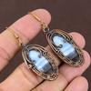 Natural Owhyee Opal Gemstone Handmade Copper Wire Wrap Gift Earring 2.44 n0C32