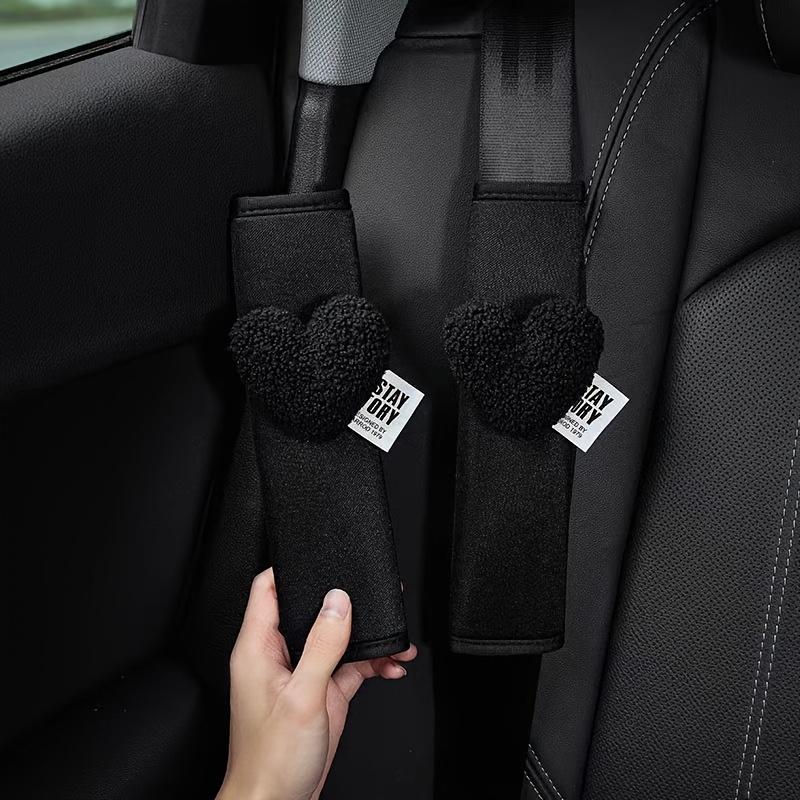 2 шт. Чехол на ремень безопасности с сердечком, мягкая защита груди, накладка на плечо ремня безопасности, подушка для поддержки шеи, накладка на ремень безопасности