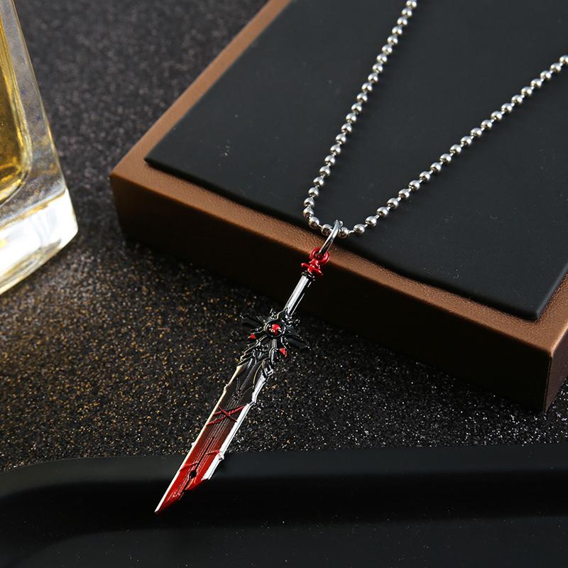 Genshin Impact Оружие Ожерелье Волчье Надгробие Колье Ожерелья Меч Кулон Цепи Из Бисера Ожерелье для Женщин Мужчин Ювелирные Изделия Подарок