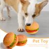 Puppy Chew Toy Hamburger Shape Vinyl Squeaky Playtime Toy for Dogs Non-toxic