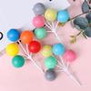 Yousheng Цветные Мини-Шарики Топперы для Торта Пластиковые Шпажки с Шариками 5 Шариков Украшение для Десертов Капкейков на День Рождения Свадебное Торжество