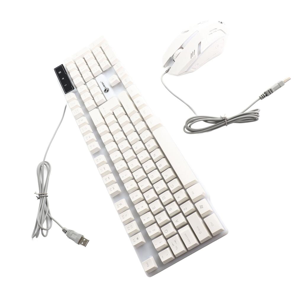 USB игровая клавиатура и USB мышь комбо светодиодная подсветка клавиатура прочная прочная красочная светящаяся игровая