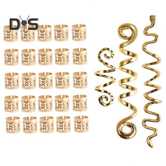 6/28 шт./компл. аксессуары для волос набор женщин сплав косы бусины клипсы простые в использовании аксессуары для волос пиратский косплей волосы инструменты для плетения