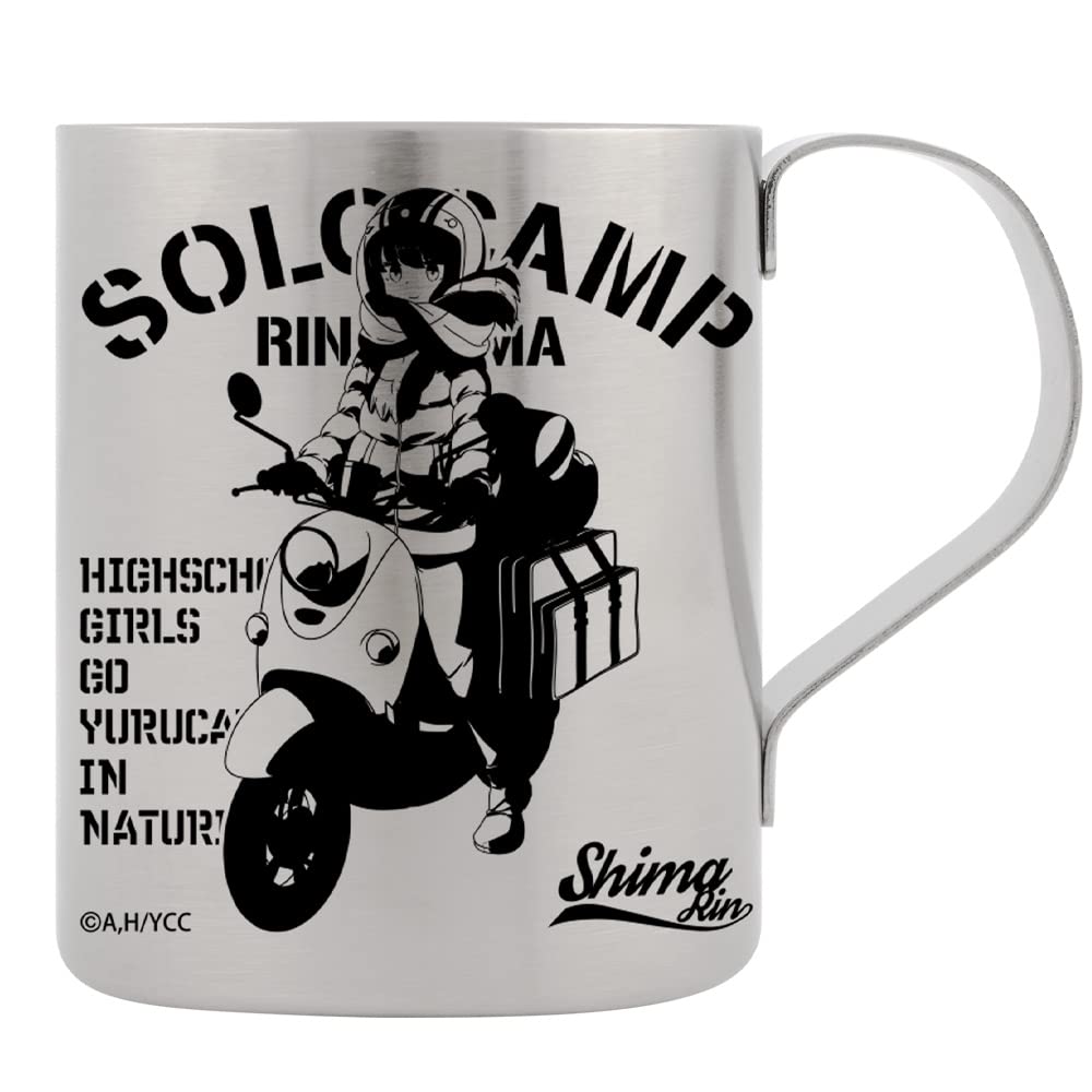 2D Cospa Rin Shima and Scooter Double Layer Stainless Steel Mug "Yurucamp" Ver2.0