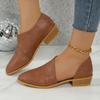 Fashion Large Size Retro Women's Roman Shoes 2024 Spring Autumn Casual and Versatile Ladies Shallow Mouth Single Shoes Zapatos De Mujer