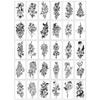 30pcs/Set Women Easy To Use Black Rose Flowers Arm Decal Temporary Tattoos Body Stickers Fake Tatoo