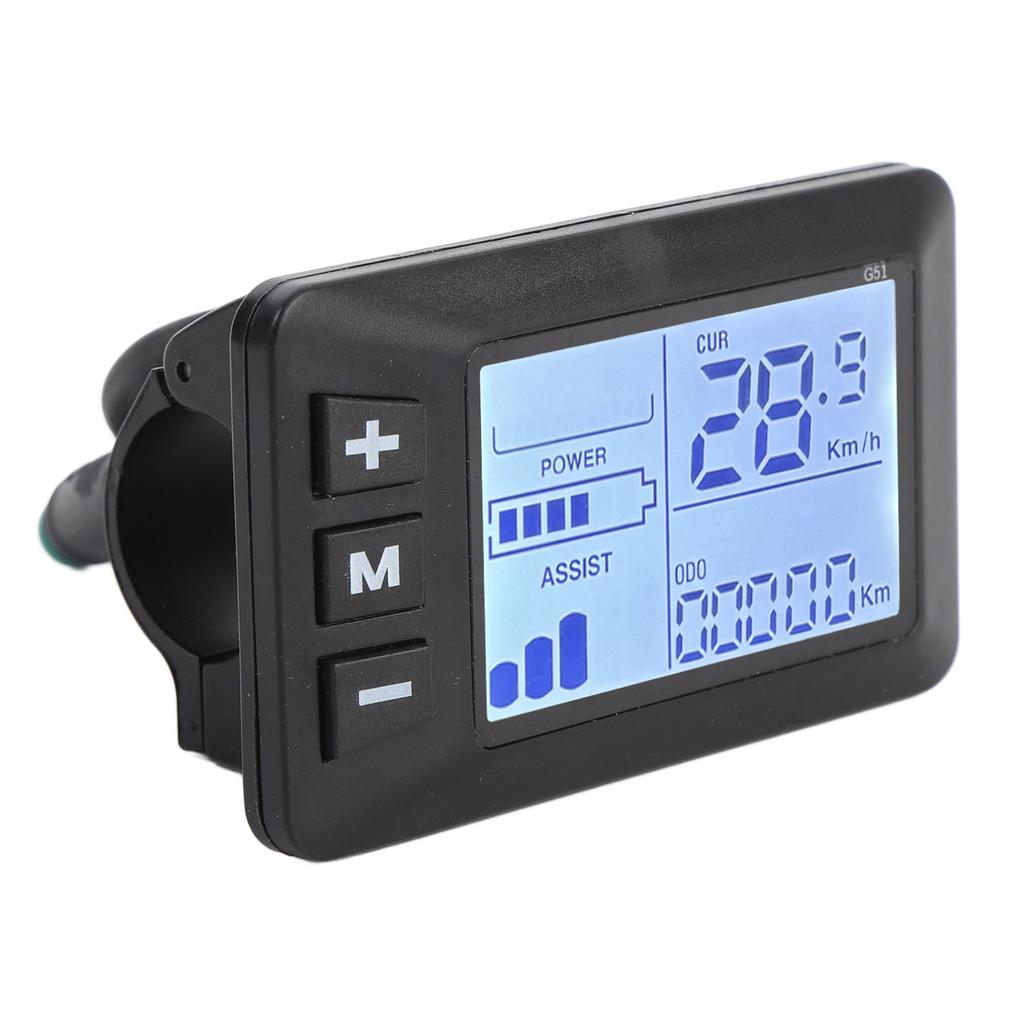 Electric Bike LCD Display Control Panel Bicycle Speedometer Electric Scooter LCD Panel with 5 Pin Connector for