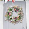 Flower Garland Daisy Wreath for Front Door Spring Decorations Gift,Wall Hanging Ornament,Artificial