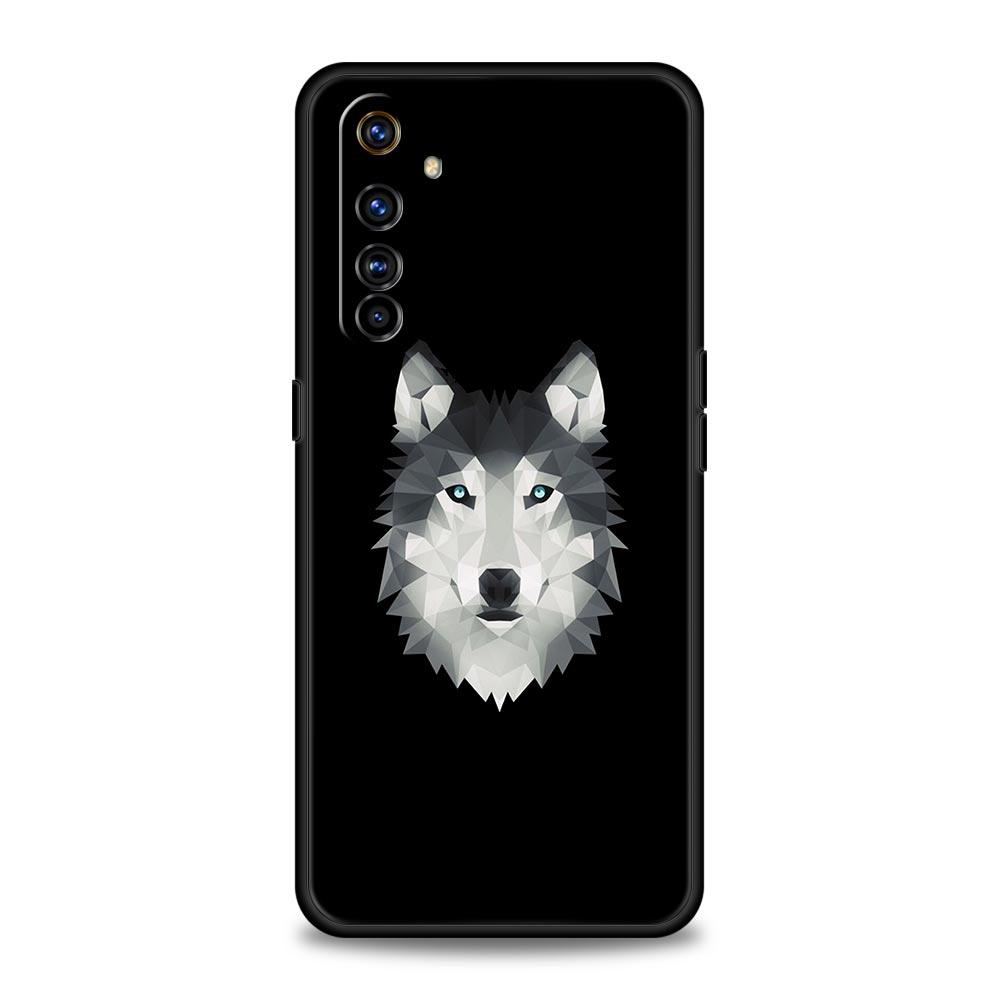 Животное Волк Для Realme 9i Роскошный Чехол для Телефона 9 8 5G GT2 7 6 Pro Plus 8i C21 C3 C11 C25 Мягкий Черный Силиконовый Чехол Coque Fundas
