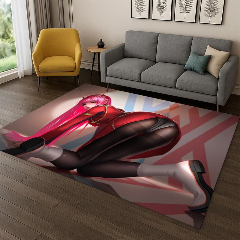 Сексуальная Девушка Ноль Два DARLING in FRANXX Мультяшный Ковер для Спальни Гостиной Дивана Прикроватный Коврик Домашний Декор, Детский Коврик Нескользящий