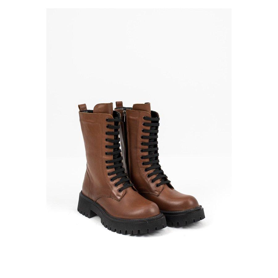 Женские повседневные ботинки из натуральной кожи на толстой подошве