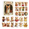 Christmas Pug Cat Horse Corgi Series Acrylic Advent Calendar With 24 Animal Figurines For Festive Decor