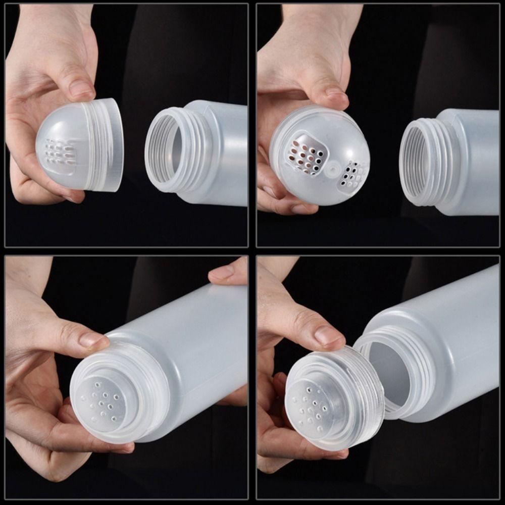 Detachable Plastic Seasoning Bottle Transparent BBQ Powder Jar Spice Bottle  For Barbecue