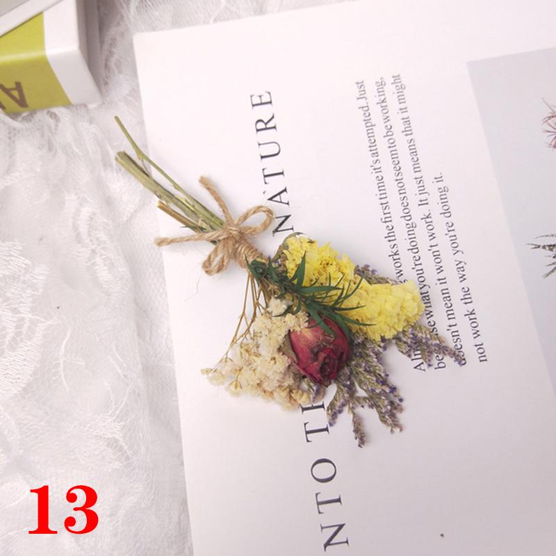 1 букет растений из гипсофилы, пампасной травы, мини-натурального букета из сушеных цветов, настоящая роза