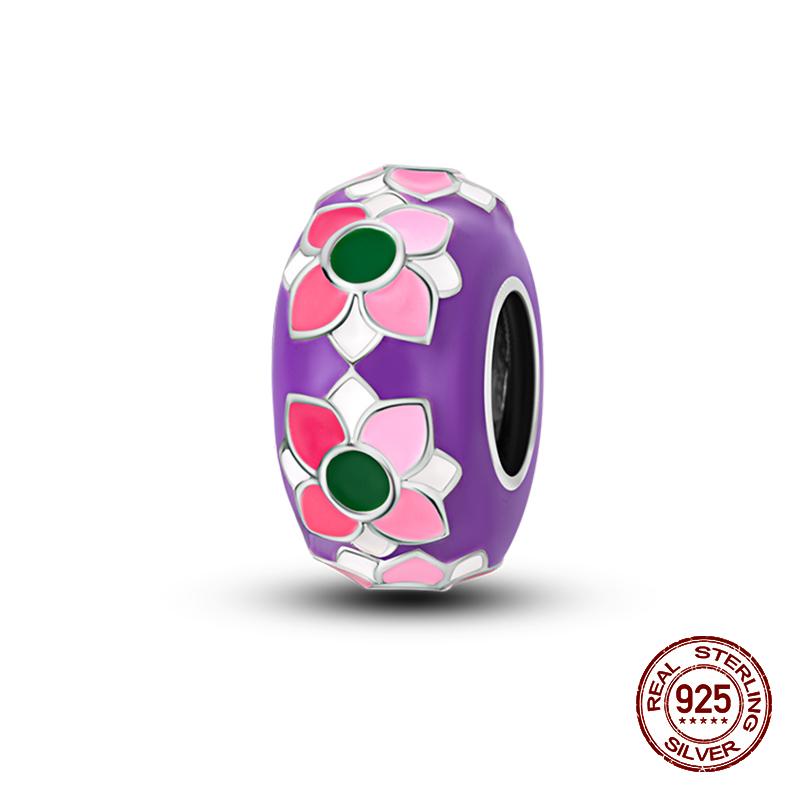 Fashion 100% 925 Sterling Silver Colorful Zircon Stars Moon Separator Charms Bead Fit Original Bracelet Fine DIY Jewelry