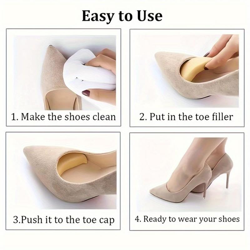 2 пары нерегулируемых подушечек для пятки и стопы, заполняющих дополнительное пространство в обуви, предотвращающих появление волдырей и боли для женских туфель на высоком каблуке