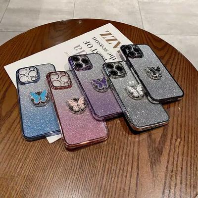 3D Кольцо-бабочка Чехол для телефона для Samsung Galaxy Note 8 9 10 20 S25 S24 S23 S22 S21 S20 FE Ultra S10 S9 S8 Plus A06 A16 A36 Чехол