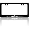 Cherry Blossoms License Plate Frame Beautiful Pink Flowers License Plate Frames Funny Auto Accessory Bracket Stainless Steel License Plate for Women
