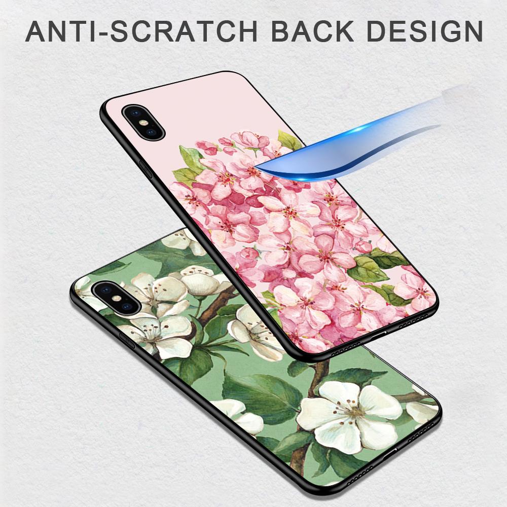 Мягкий чехол из ТПУ с красивыми цветами для iPhone 14 13 12 11 Pro Max Samsung Galaxy S20 FE S23 A52 A52 M21 M32 Xiaomi Redmi задняя крышка