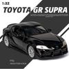 1/32 Toyota GR SUPRA Diecast Alloy Car Model Miniature Metal Toy With Sound Light Pull Back For Kid Children Collection