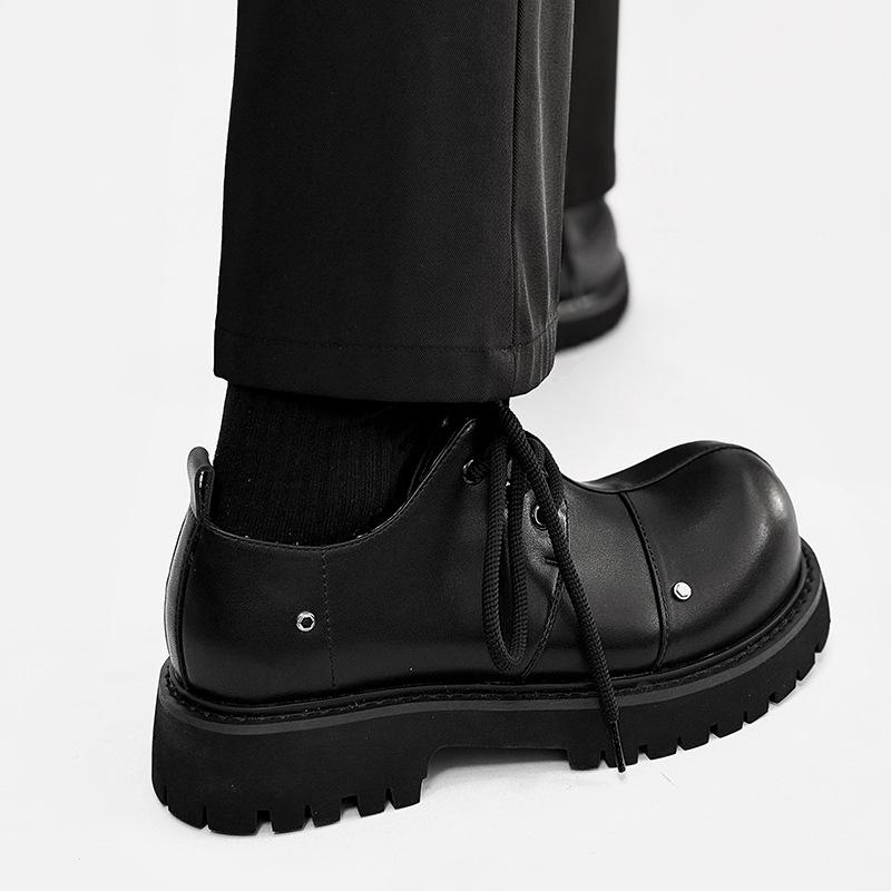 Fashion Men's Leather Shoes Classic Trendy Designer Styles Leisure Party Outdoor Fashion Street Walking Thick Soled Youth Quality Shoes