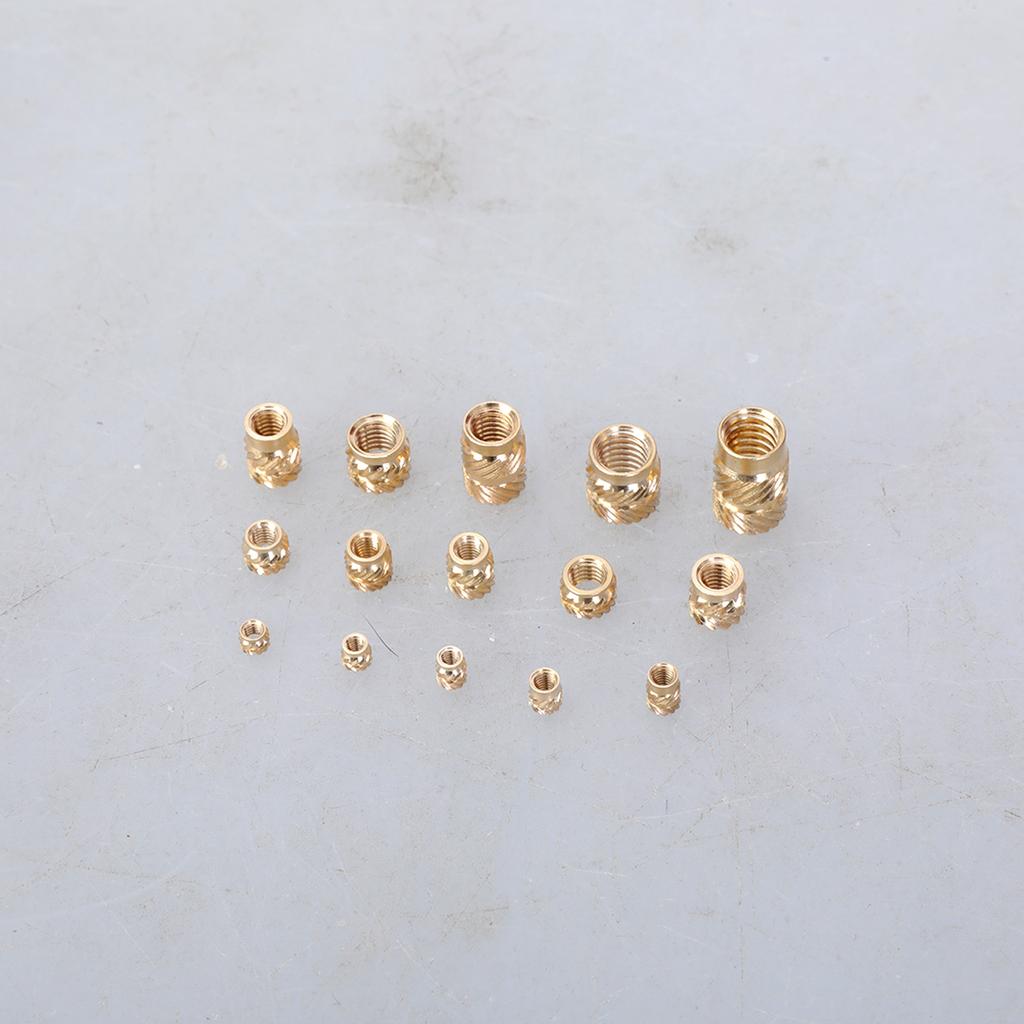 335/360 штук Многоцелевые латунные накатанные резьбовые вставки M2-M6 для пластиковых деталей и применений в 3D-печати