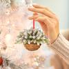 2PC Creative Christmas Wreath Hanging Basket Pendant Ornament Artificial Home Decoration Gift