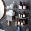 Nail-Free Multi-layer Storage Rack Stainless Steel Seasoning Jars Shelf Bathroom