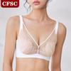 New Compound Mesh Lace Bra Underwear Without Steel Ring Sexy Female Anti-sagging Gathered Bra