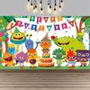 Background with Super Simple Songs, Photo Banner with Cartoon Monsters, Children's First Party Decoration, Photo booth Accessories