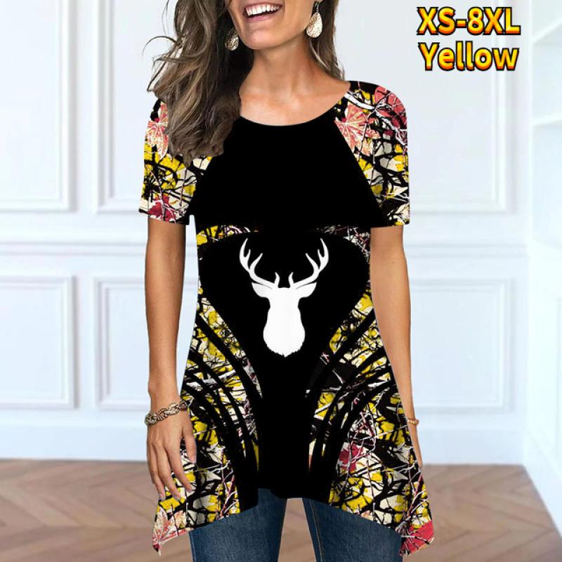 Женская футболка с коротким рукавом и открытым круглым вырезом в стиле ретро, летние свободные топы для свиданий, бизнес-футболка с коротким рукавом XS-8XL