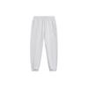 Li Ning Sports Lifestyle Series однотонные флисовые трикотажные спортивные штаны со средней талией и манжетами женские брюки светло-серого цвета AKLT820-4