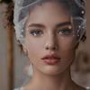 Нежная вуаль-румяна из тюля Белая вуаль с боковым гребнем Легкая ручная работа Вуаль для девичника