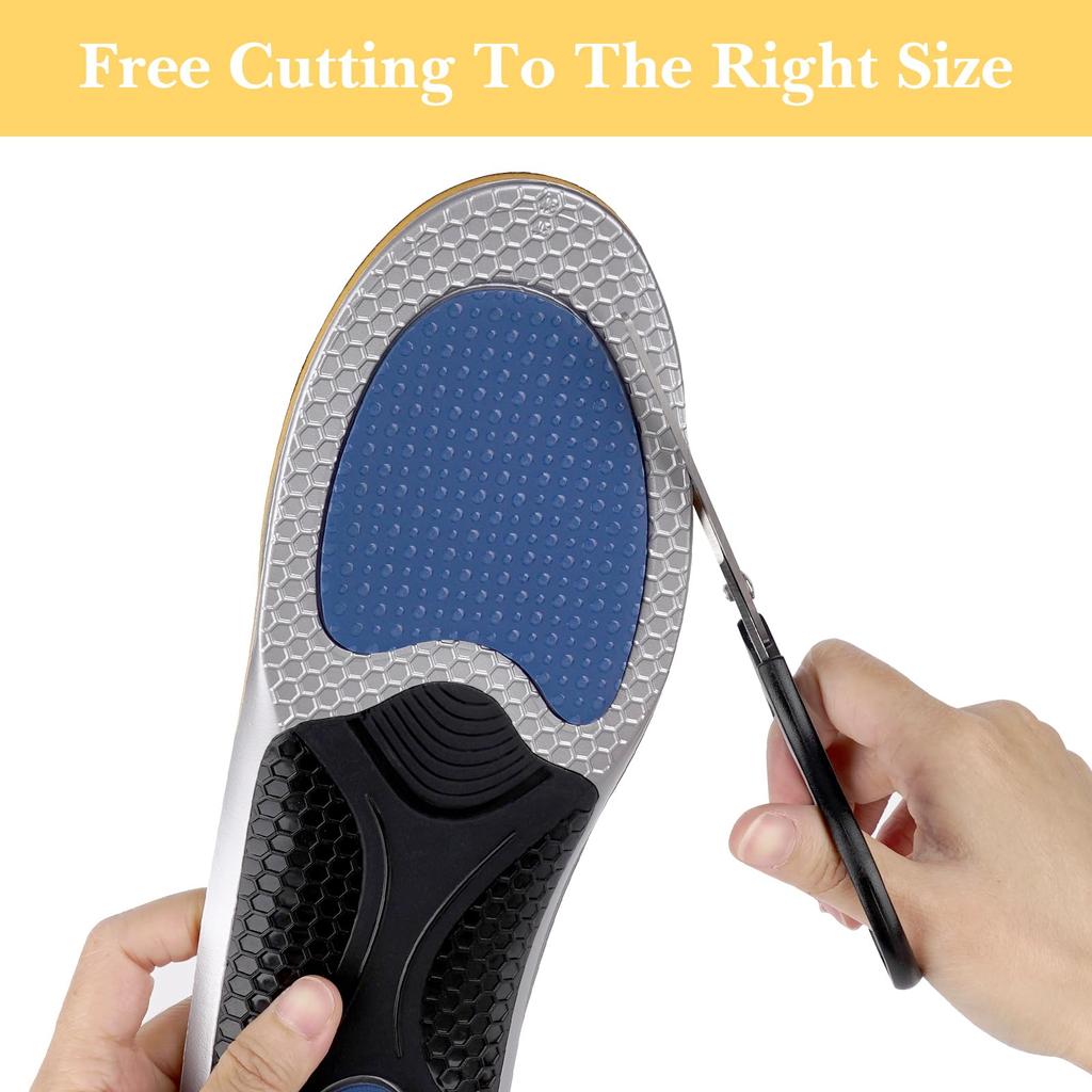 Linkidea Arch Support Shoe 2 Compatible with Salomon 5 PRO and Ride 5 Comfort Fit Replacement Inserts with Shock Absorption for Hiking Insoles, Pairs,