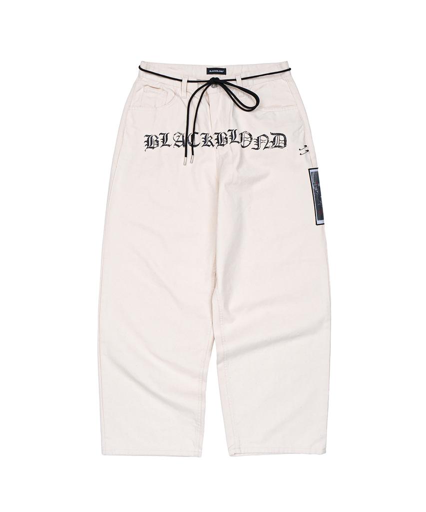 BLACKBLOND Vividi No Sympathy Wide Cotton Pants (Ivory)
